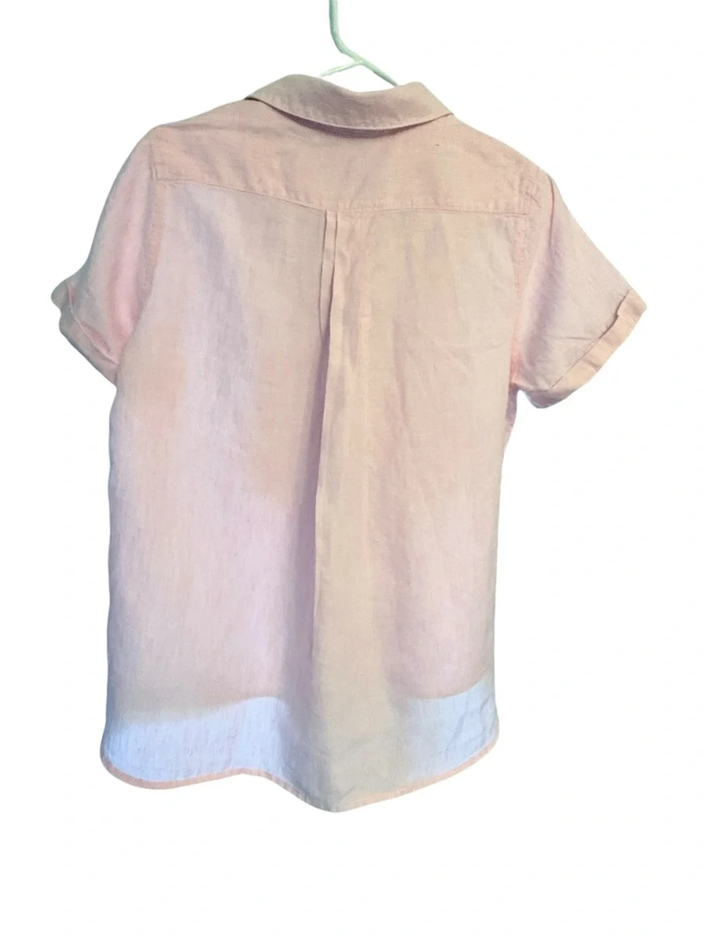 Tommy Bahama Pale Pink 100% Linen Short Sleeve Resort Wear Button Up Shirt sz XS - Picture 5 of 8
